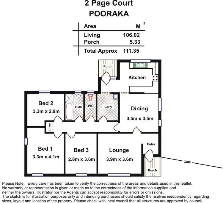 Floorplan of Homely house listing, 2 Page Court, Pooraka SA 5095
