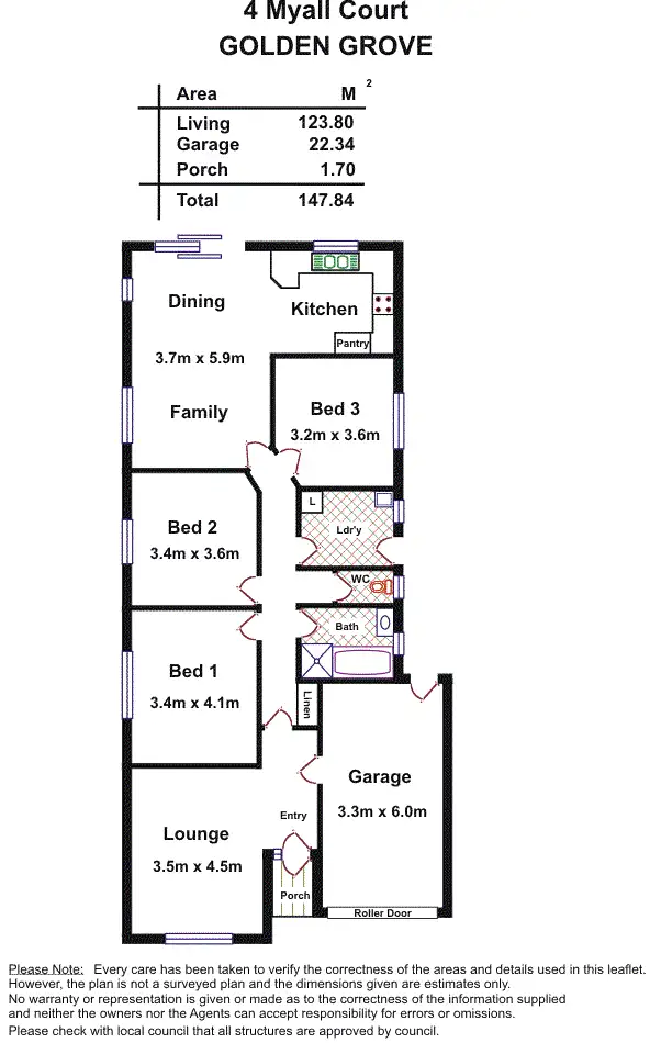 Floorplan of Homely house listing, 4 Myall Court, Golden Grove SA 5125