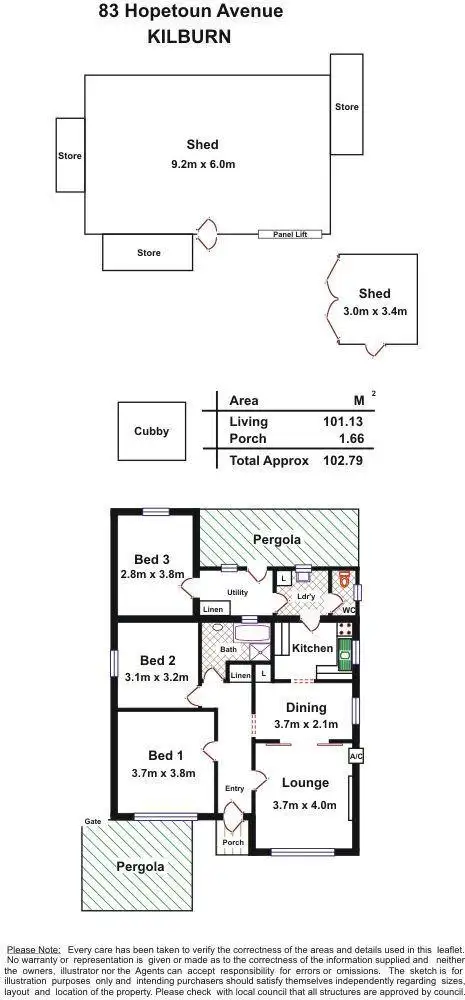 Floorplan of Homely house listing, 83 Hopetoun Avenue, Kilburn SA 5084