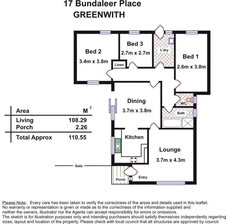 Floorplan of Homely house listing, 17 Bundaleer Place, Greenwith SA 5125