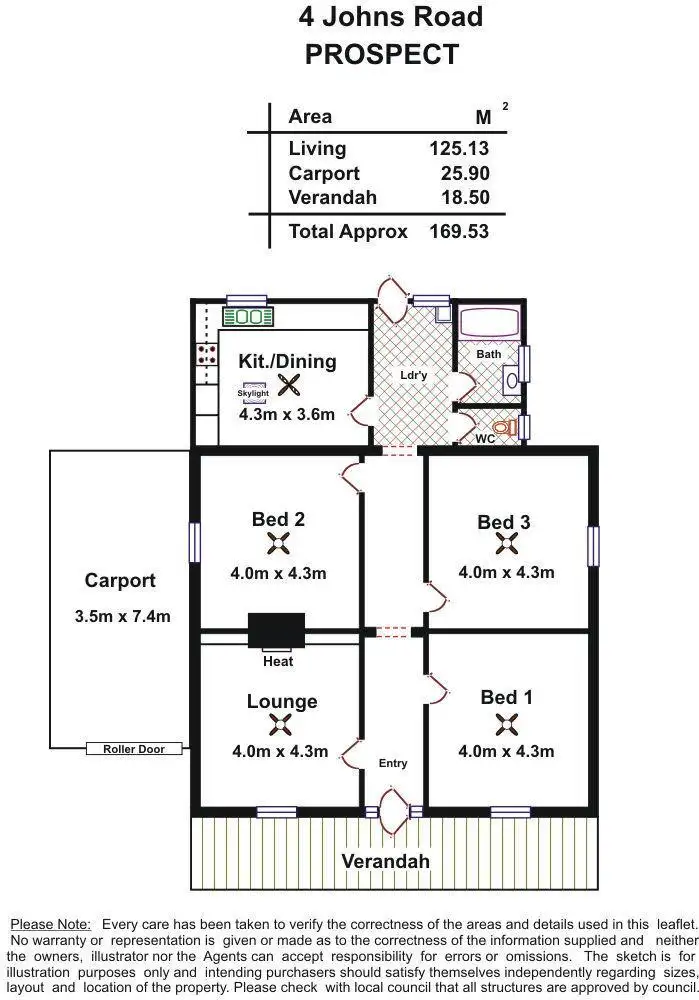 Floorplan of Homely house listing, 4 Johns Road, Prospect SA 5082