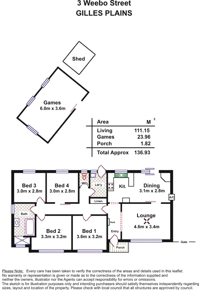 Floorplan of Homely house listing, 3 Weebo Street, Gilles Plains SA 5086
