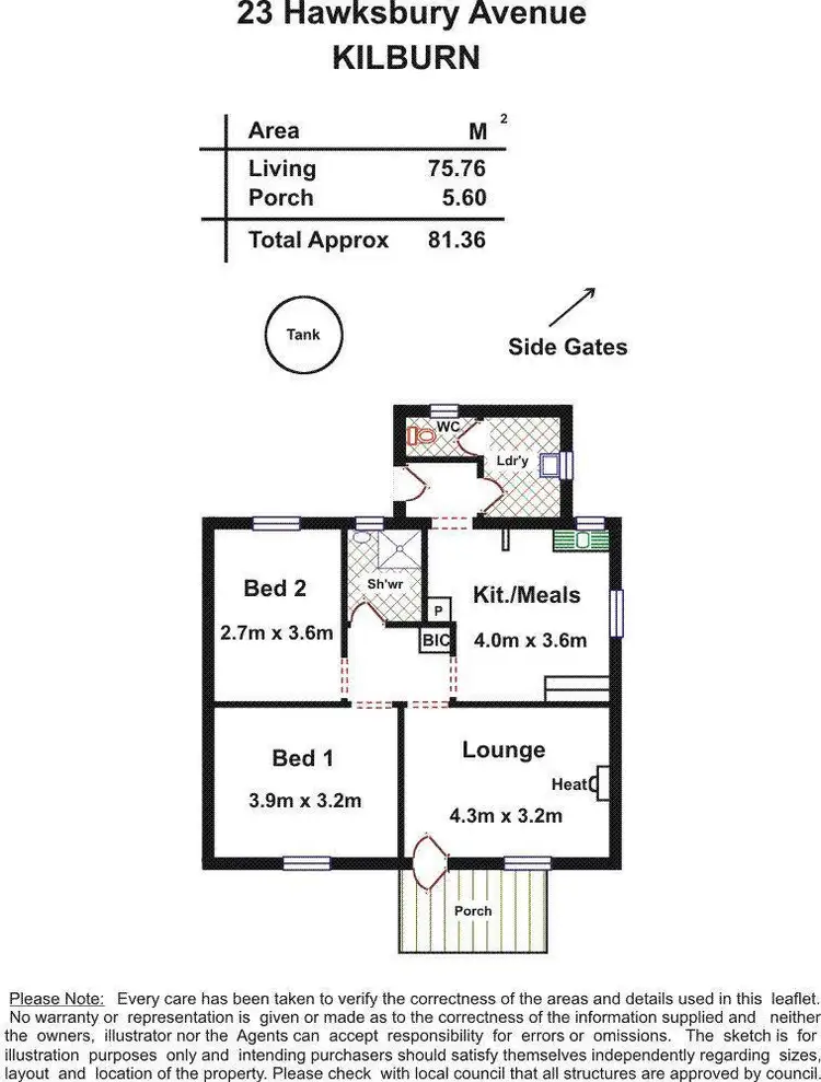 Floorplan of Homely house listing, 23 Hawkesbury Avenue, Kilburn SA 5084