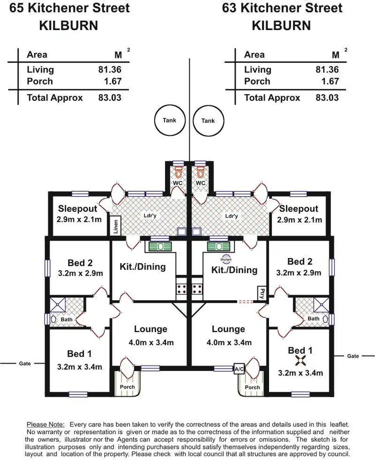 Floorplan of Homely house listing, 63 & 65 Kitchener Street, Kilburn SA 5084