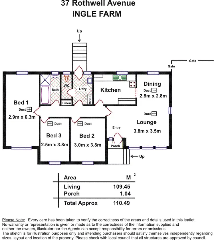 Floorplan of Homely house listing, 37 Rothwell Avenue, Ingle Farm SA 5098