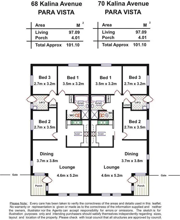Floorplan of Homely house listing, 70 Kalina Avenue, Para Vista SA 5093