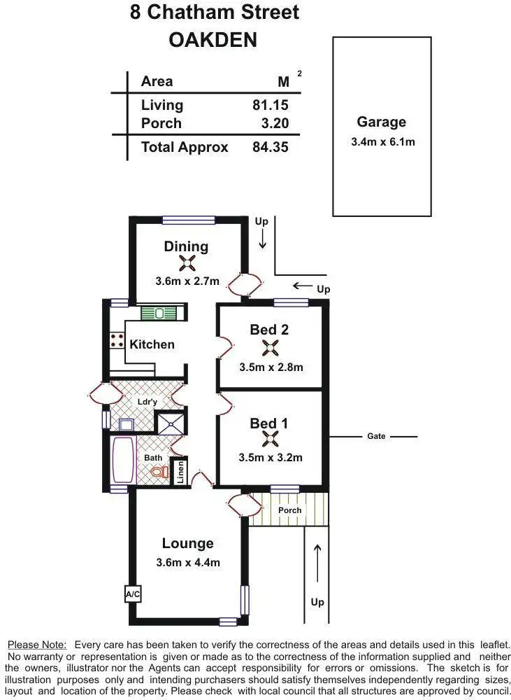 Floorplan of Homely house listing, 8 Chatham Street, Oakden SA 5086