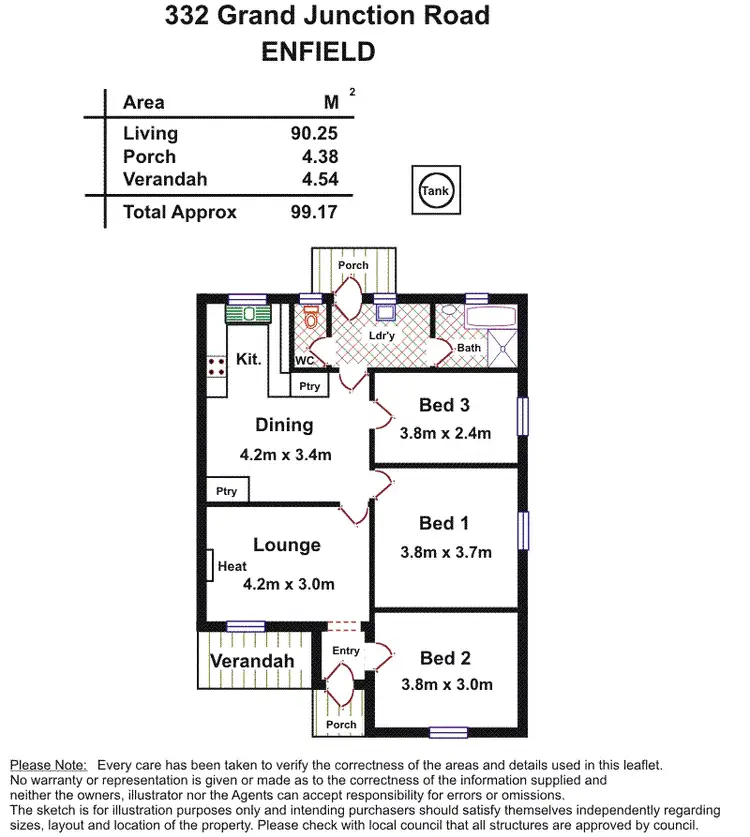 Floorplan of Homely house listing, 332 Grand Junction Road, Enfield SA 5085