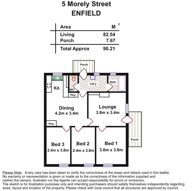 Floorplan of Homely house listing, 5 Morley Street, Enfield SA 5085