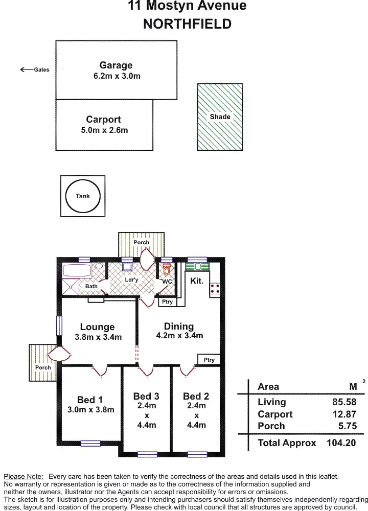 Floorplan of Homely house listing, 11 Mostyn Avenue, Northfield SA 5085