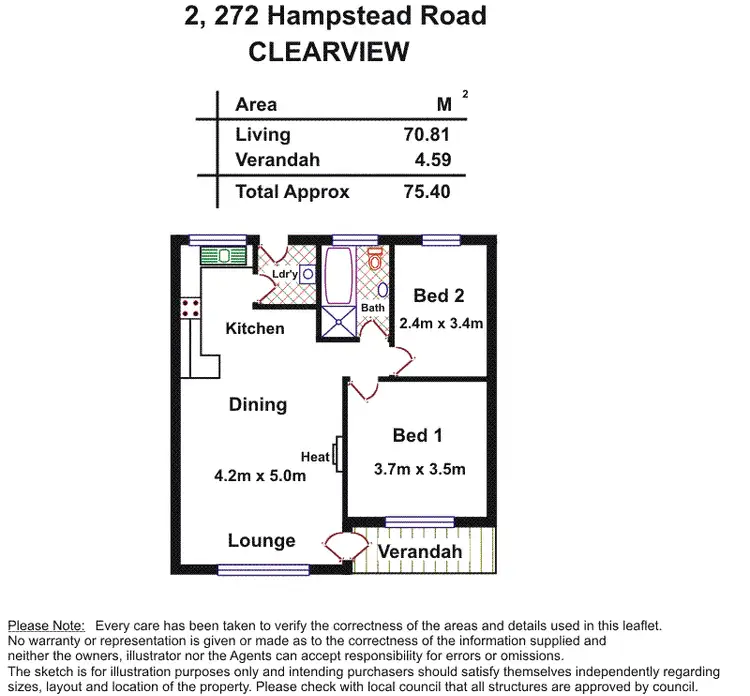 Floorplan of Homely unit listing, 2/272 Hampstead Road, Clearview SA 5085