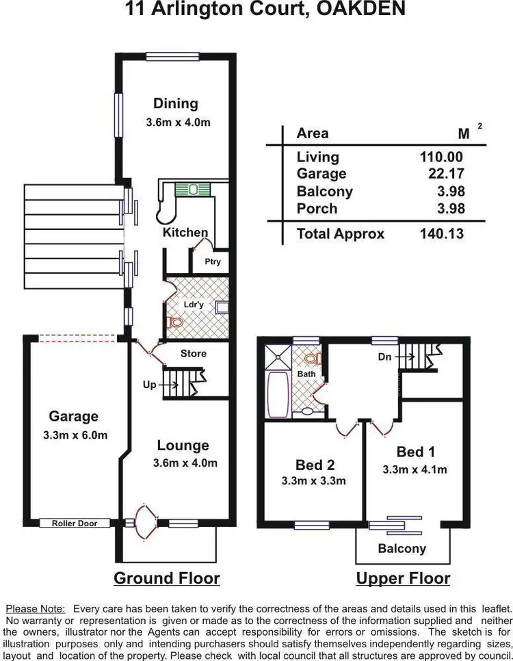 Floorplan of Homely house listing, 11 Arlington Court, Oakden SA 5086