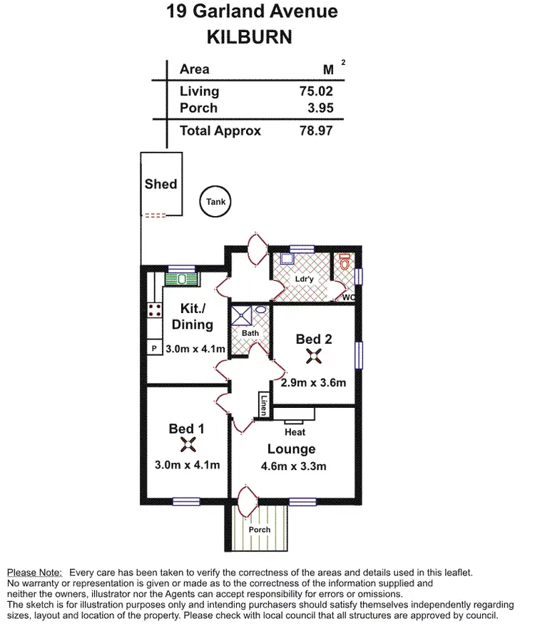 Floorplan of Homely house listing, 19 Garland Avenue, Kilburn SA 5084