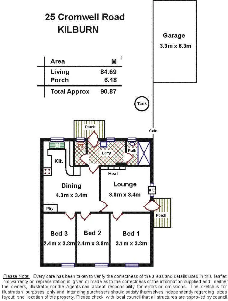 Floorplan of Homely house listing, 25 Cromwell Road, Kilburn SA 5084