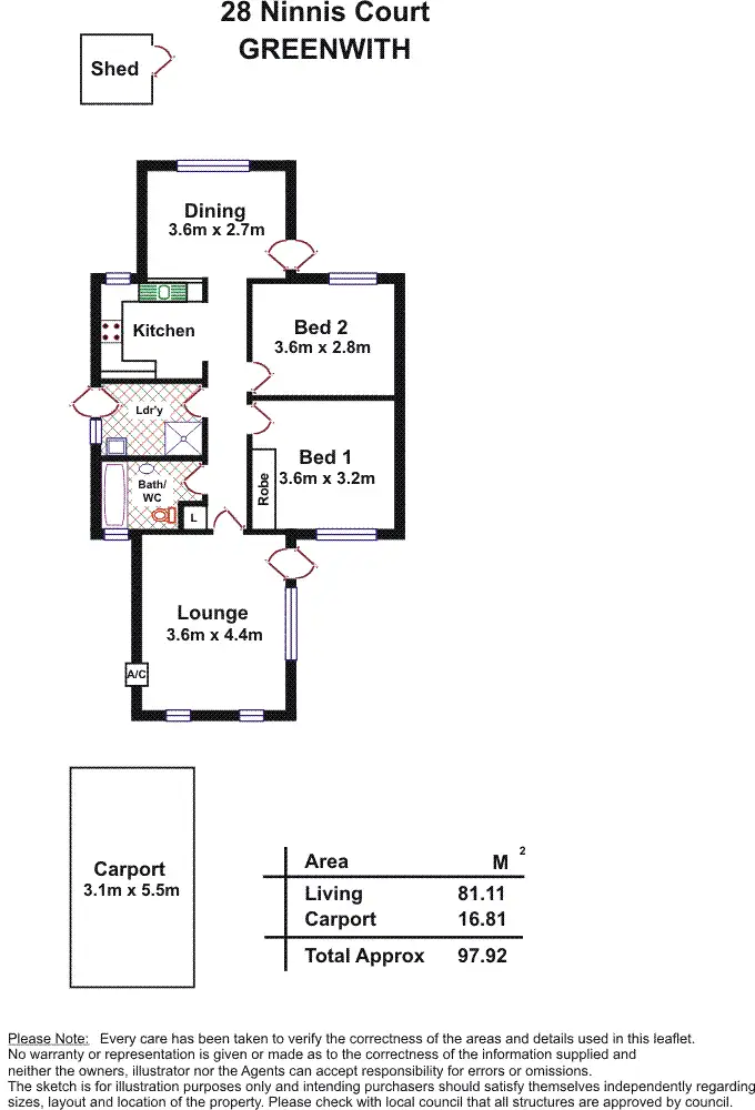 Floorplan of Homely house listing, 28 Ninnis Court, Greenwith SA 5125