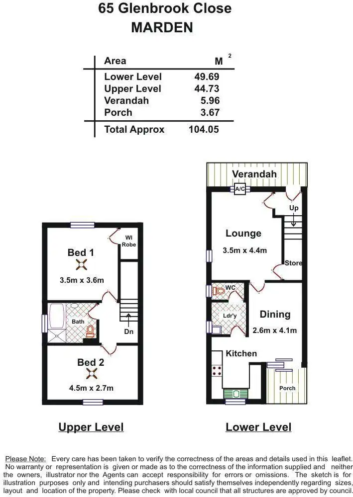 Floorplan of Homely house listing, 65 Glenbrook Close, Marden SA 5070