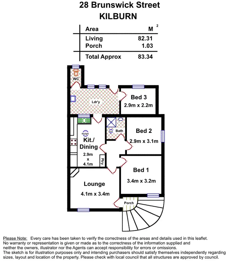 Floorplan of Homely house listing, 28 Brunswick Street, Kilburn SA 5084