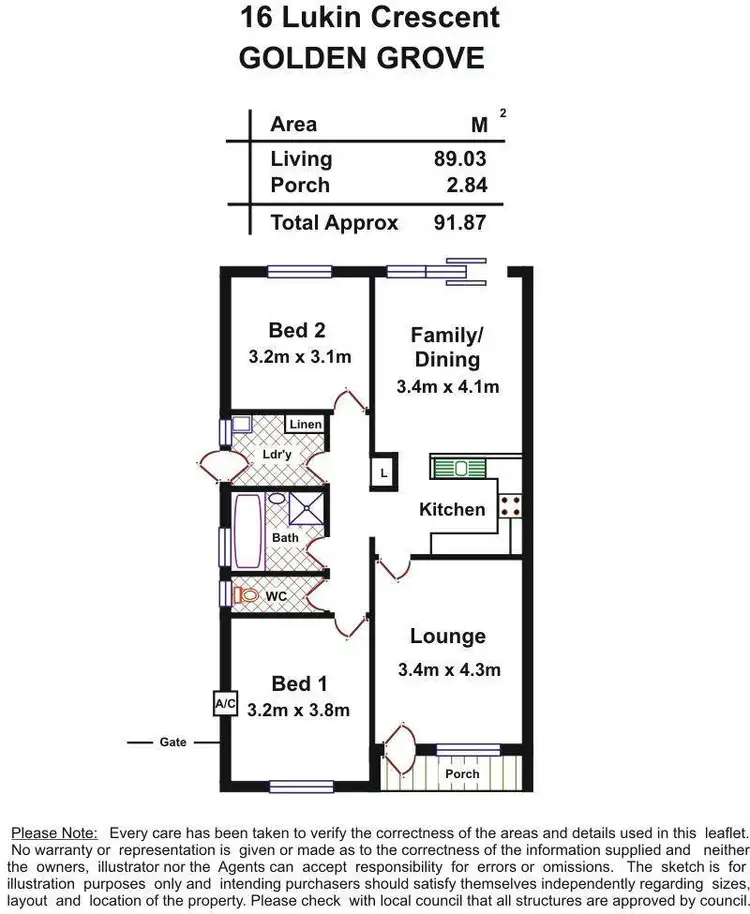 Floorplan of Homely house listing, 16 Lukin Crescent, Golden Grove SA 5125
