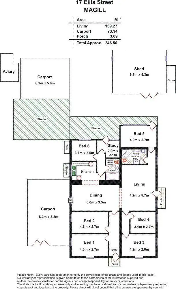 Floorplan of Homely house listing, 17 Ellis Street, Magill SA 5072
