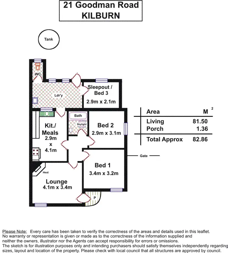 Floorplan of Homely house listing, 21 Goodman Avenue, Kilburn SA 5084