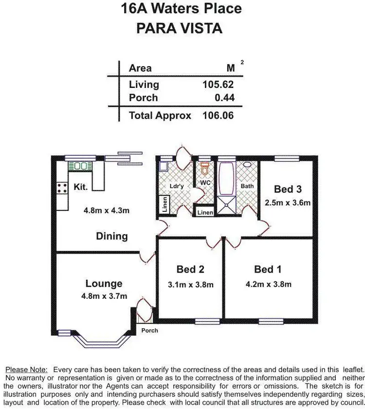 Floorplan of Homely house listing, 16A Waters Place, Para Vista SA 5093