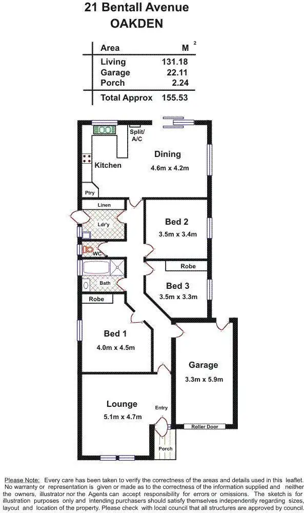 Floorplan of Homely house listing, 21 Benthall Avenue, Oakden SA 5086