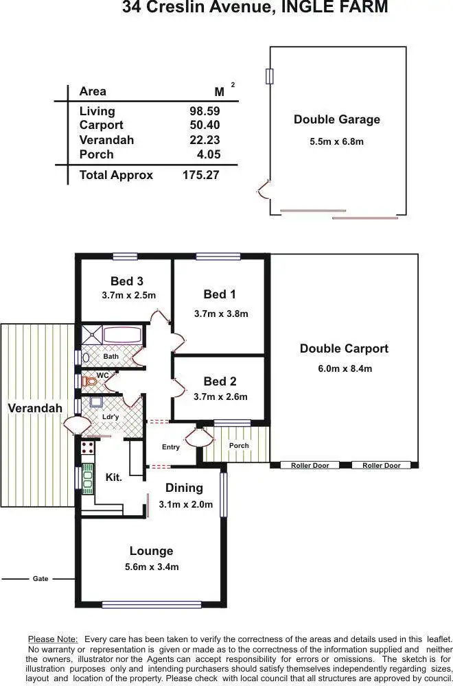 Floorplan of Homely house listing, 34 Creslin Avenue, Ingle Farm SA 5098