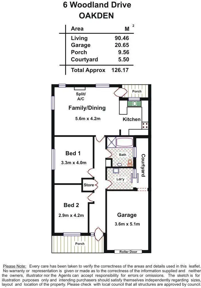 Floorplan of Homely house listing, 6 Woodland Drive, Oakden SA 5086