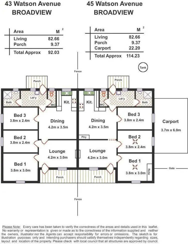 Floorplan of Homely house listing, 43 & 45 Watson Avenue, Broadview SA 5083