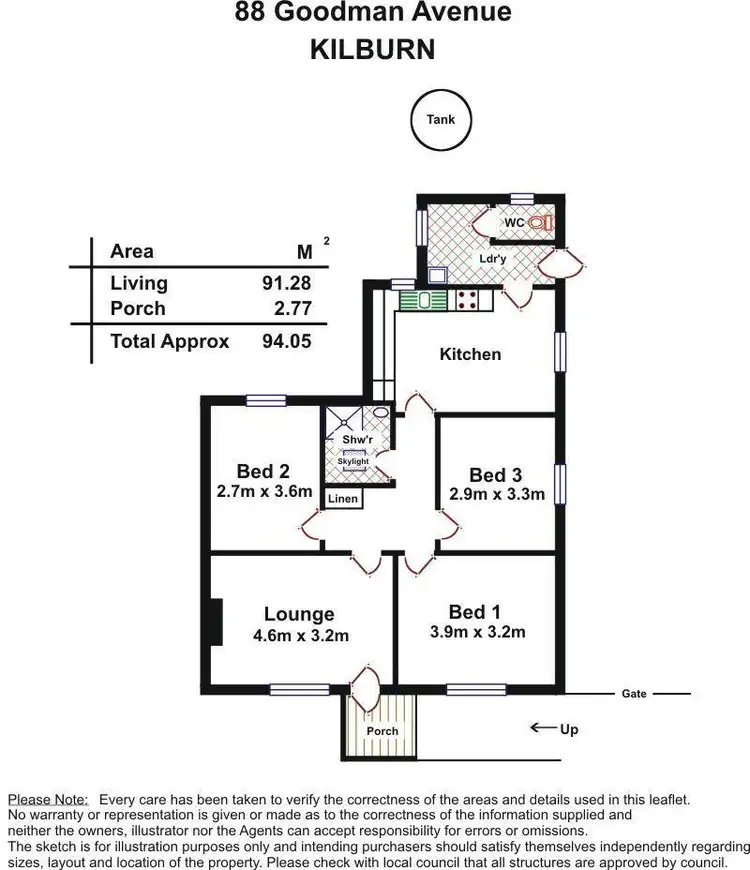 Floorplan of Homely house listing, 88 Goodman Avenue, Kilburn SA 5084