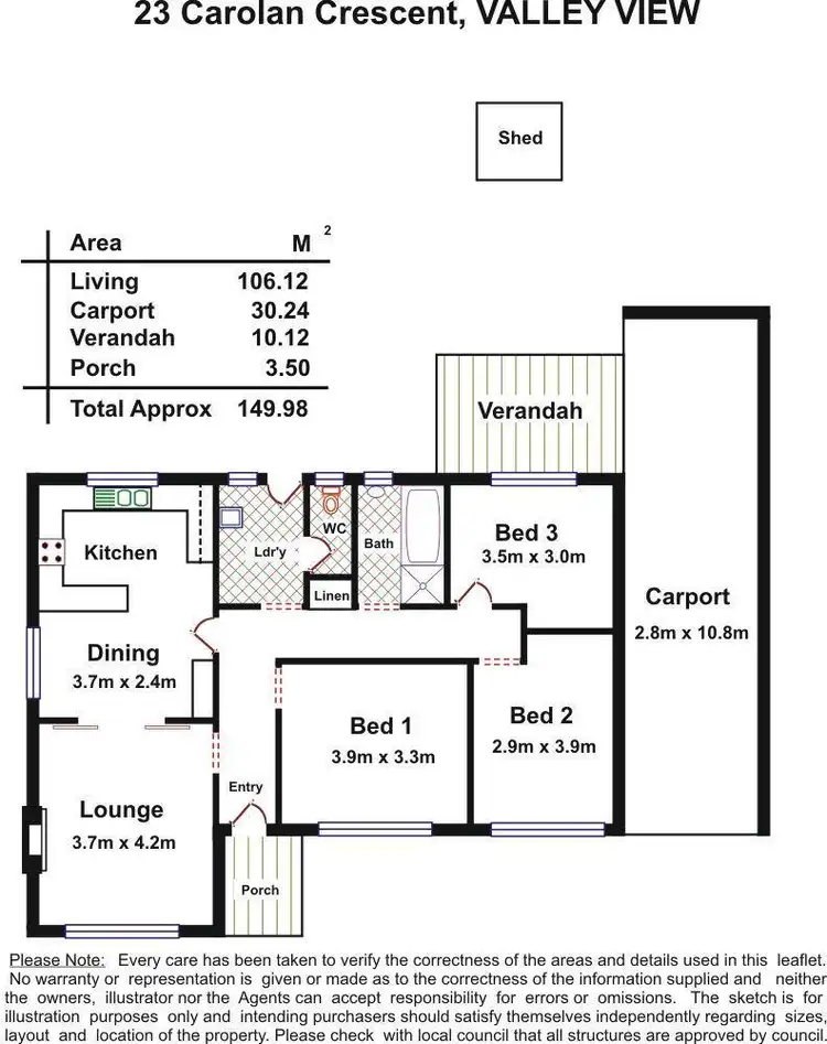 Floorplan of Homely house listing, 23 Carolan Crescent, Valley View SA 5093