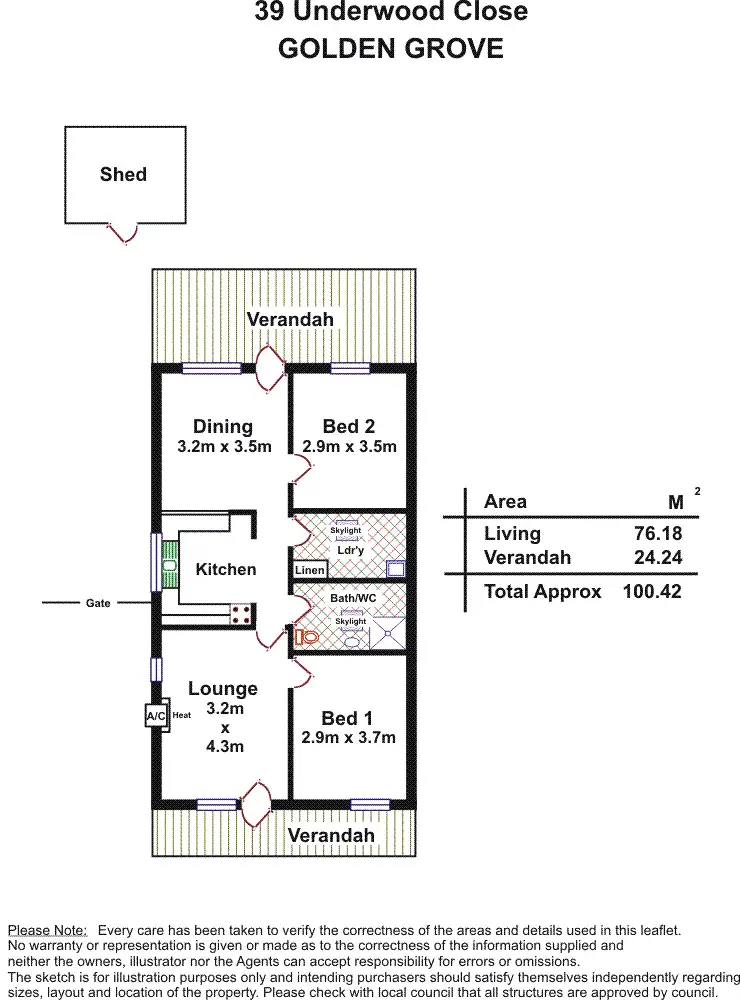 Floorplan of Homely house listing, 39 Underwood Close, Golden Grove SA 5125