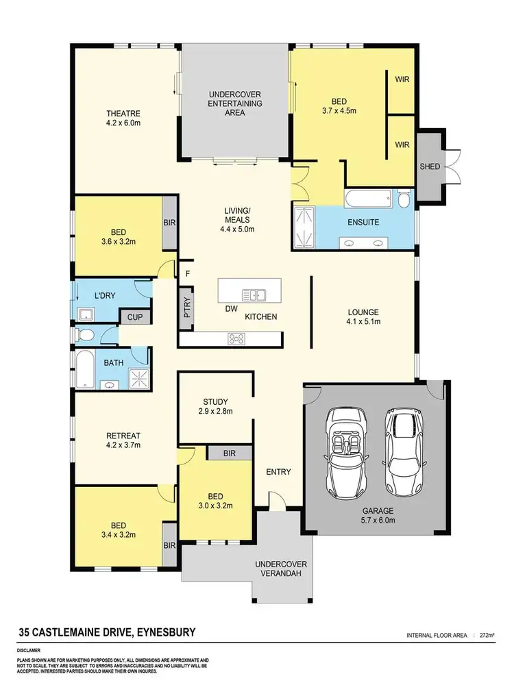 Floorplan of Homely house listing, 35 Castlemaine Drive, Eynesbury VIC 3338