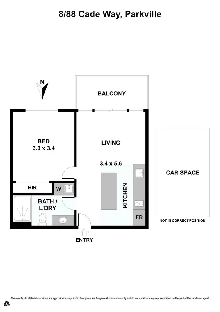Floorplan of Homely apartment listing, 8/88 Cade Way, Parkville VIC 3052