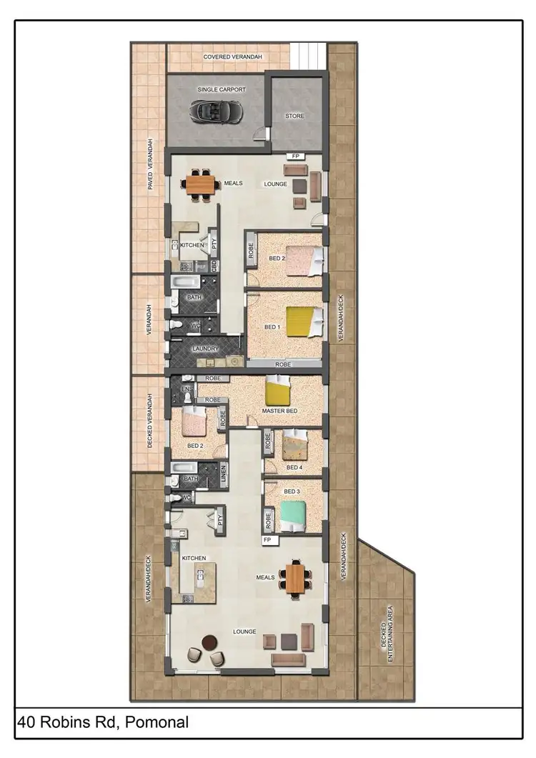 Floorplan of Homely house listing, 40 Robins Road, Pomonal VIC 3381