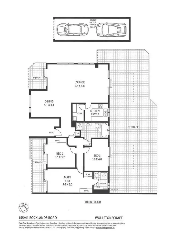 Floorplan of Homely apartment listing, 155/41 Rocklands Road, Wollstonecraft NSW 2065