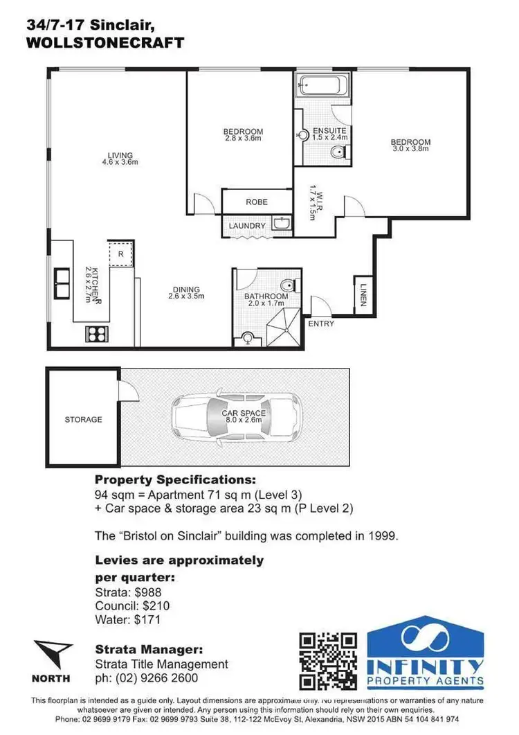 Floorplan of Homely apartment listing, 34/7-17 Sinclair Street, Wollstonecraft NSW 2065