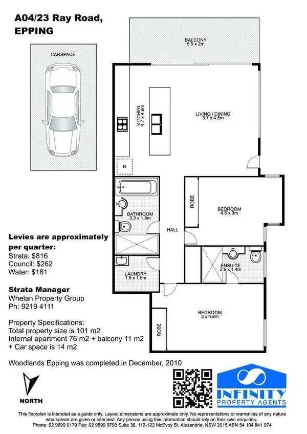 Floorplan of Homely apartment listing, A04/23 Ray Road, Epping NSW 2121