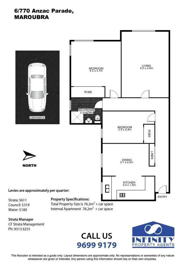 Floorplan of Homely apartment listing, 6/770 Anzac Parade, Maroubra NSW 2035