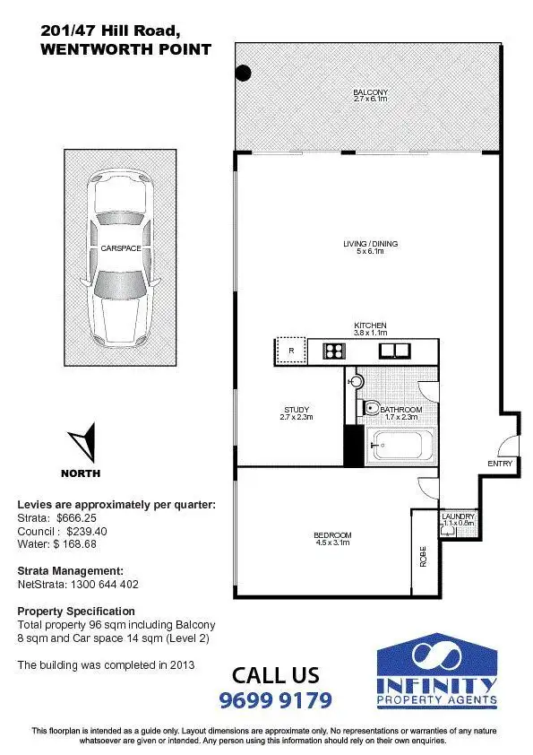 Floorplan of Homely apartment listing, 201/47 Hill Road, Wentworth Point NSW 2127