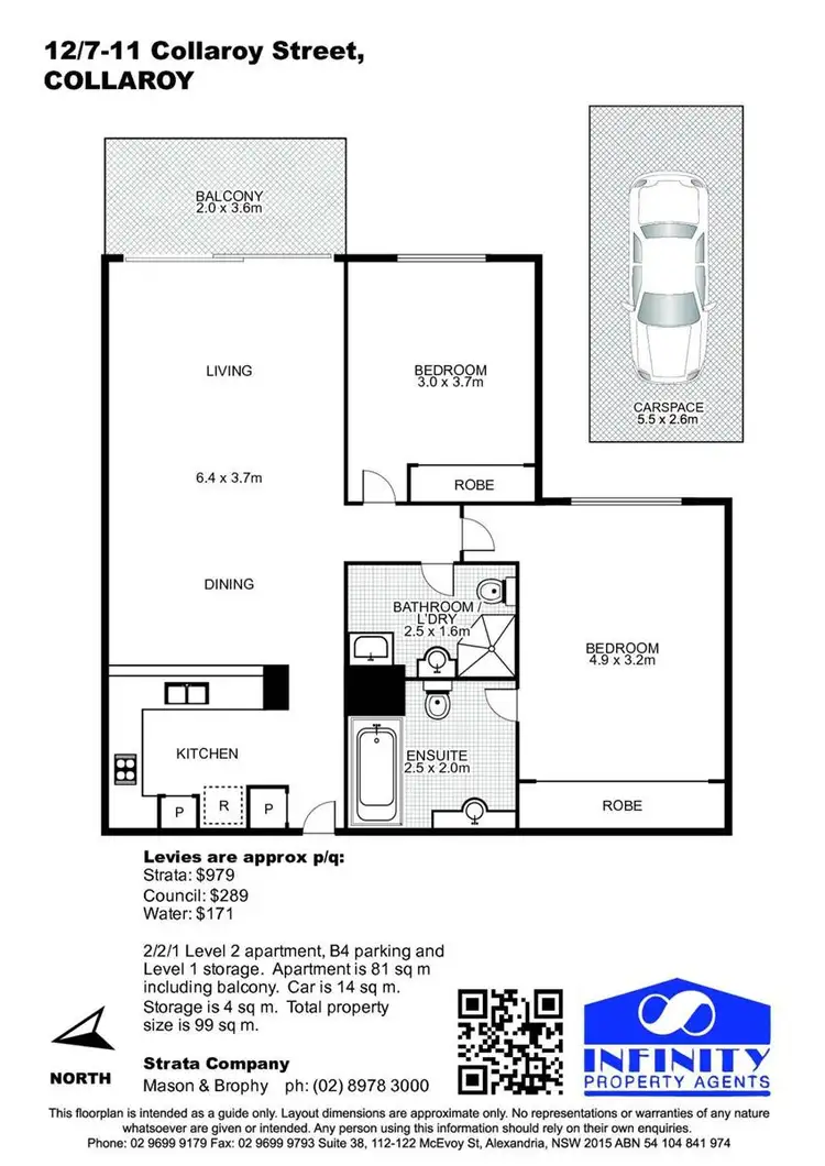 Floorplan of Homely apartment listing, 12/7-11 Collaroy Street, Collaroy NSW 2097