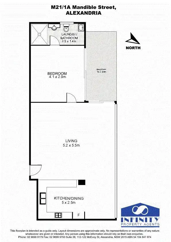 Floorplan of Homely apartment listing, 1 Mandible Street, Alexandria NSW 2015