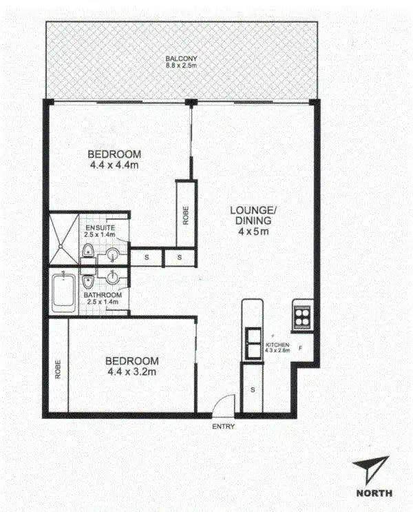 Floorplan of Homely apartment listing, 602/68 McEvoy Street, Alexandria NSW 2015