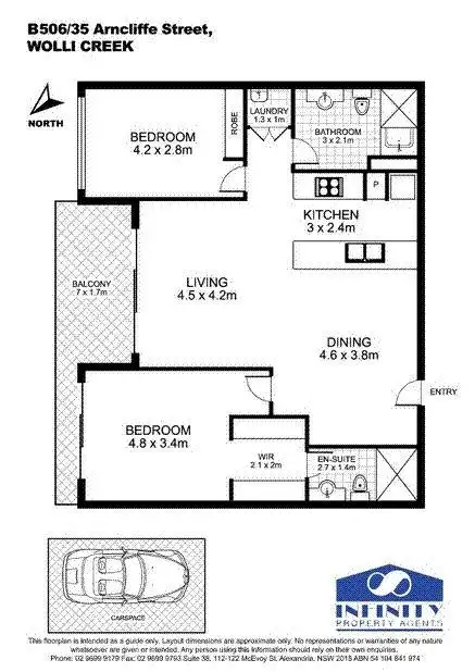 Floorplan of Homely apartment listing, 35 Arncliffe Street, Wolli Creek NSW 2205