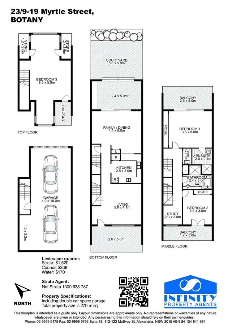 Floorplan of Homely townhouse listing, 23/9-19 Myrtle Street, Botany NSW 2019