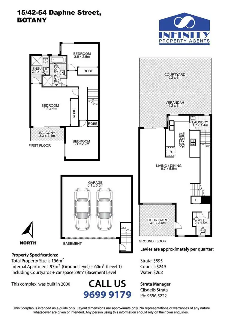 Floorplan of Homely townhouse listing, 15/42-54 Daphne Street, Botany NSW 2019