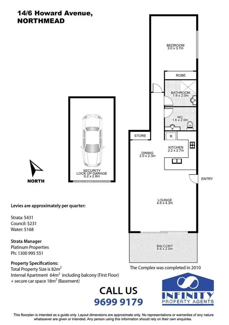 Floorplan of Homely apartment listing, 14/2-6 Howard Avenue, Northmead NSW 2152