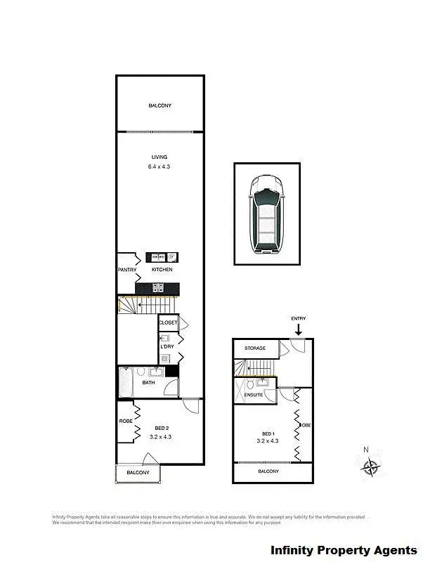Floorplan of Homely apartment listing, 1405/1 Grandstand Parade, Zetland NSW 2017