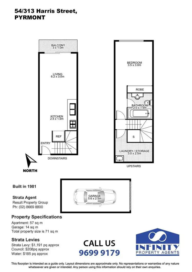 Floorplan of Homely apartment listing, 54/313 Harris Street, Pyrmont NSW 2009