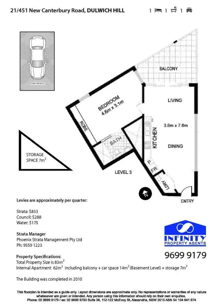 Floorplan of Homely apartment listing, 21/451 New Canterbury Road, Dulwich Hill NSW 2203